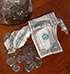money on a table